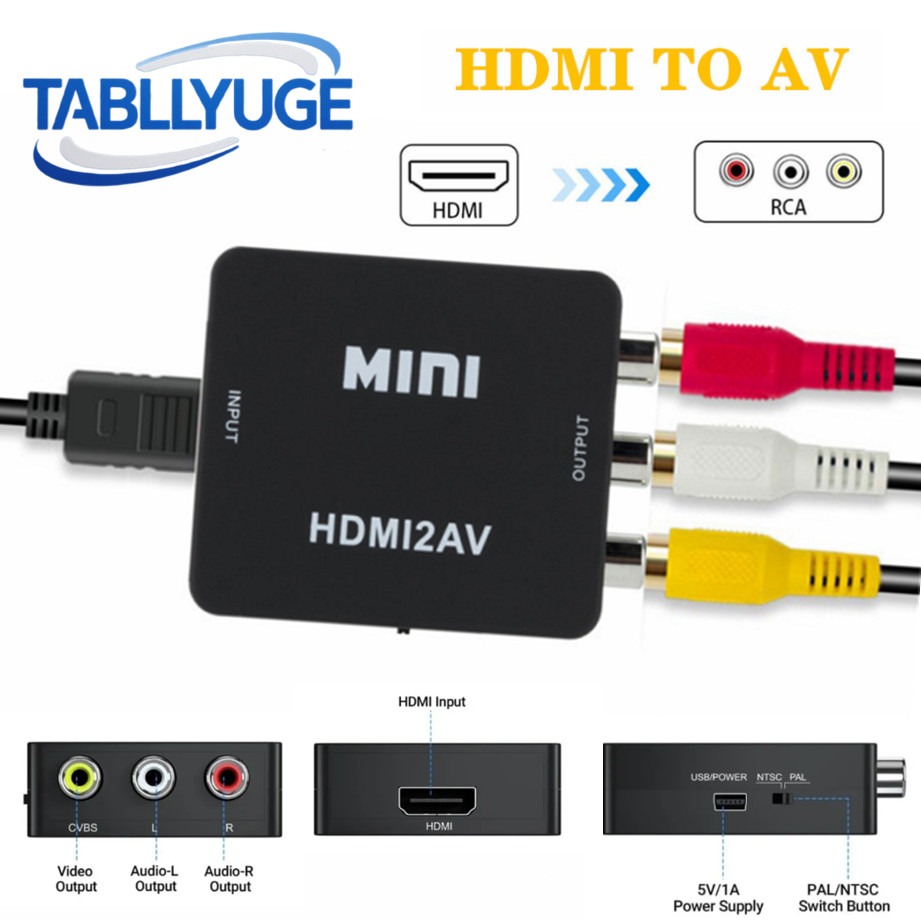Hdmi Adapter Tablet - TABLLYUGE 1080P HDMI uyumlu AV RCA