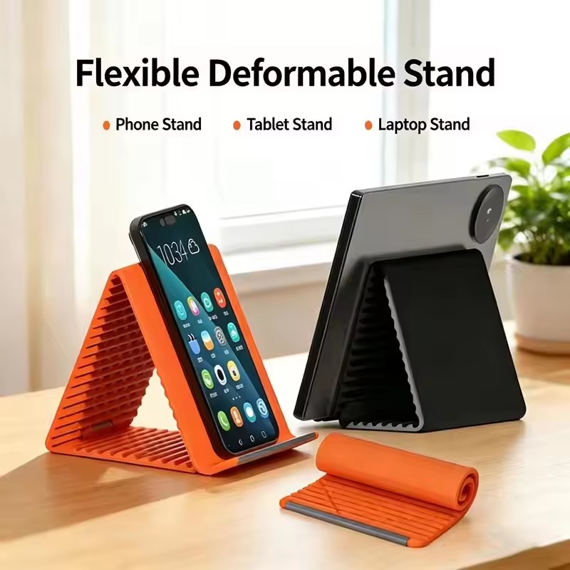 Tablet Stand Accessories - Tembel Taşınabilir Telefon Standı Silikon Masaüstü