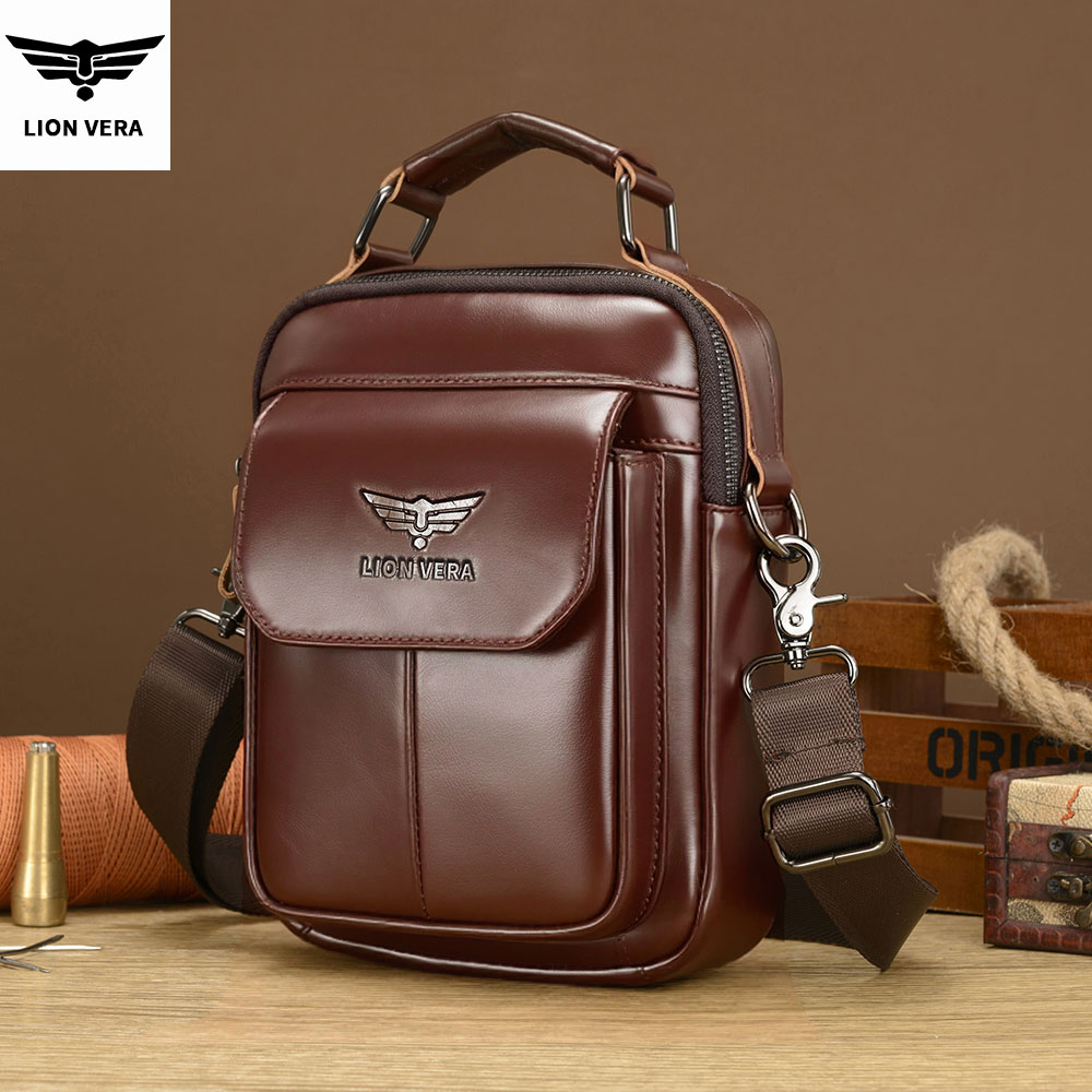 Tablet Shoulder Bag - LION VERA erkek Hakiki Deri Omuz