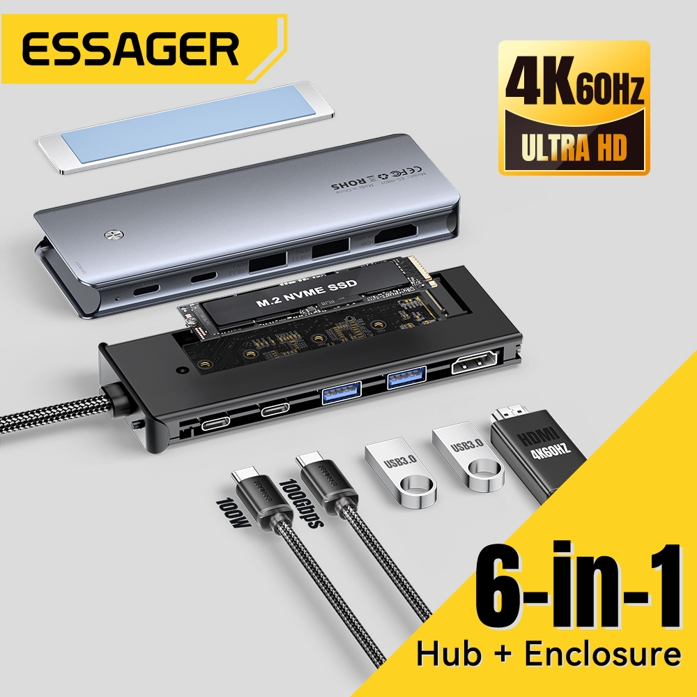 Hdmi Adapter Tablet - Essager USB C Hub M.2 SSD