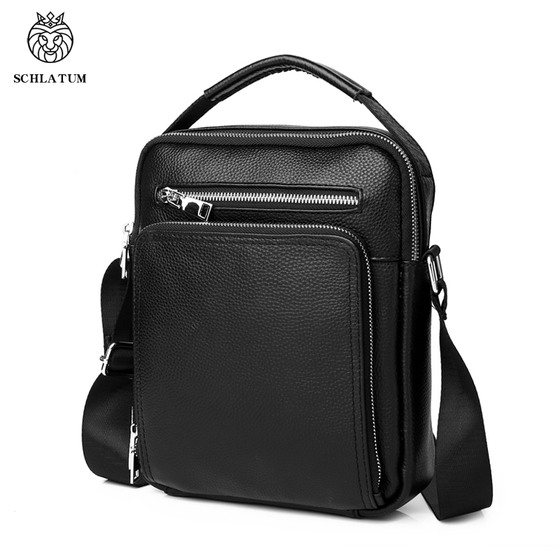 Tablet Shoulder Bag - SCHLATUM Hakiki Deri Erkek Crossbody omuzdan