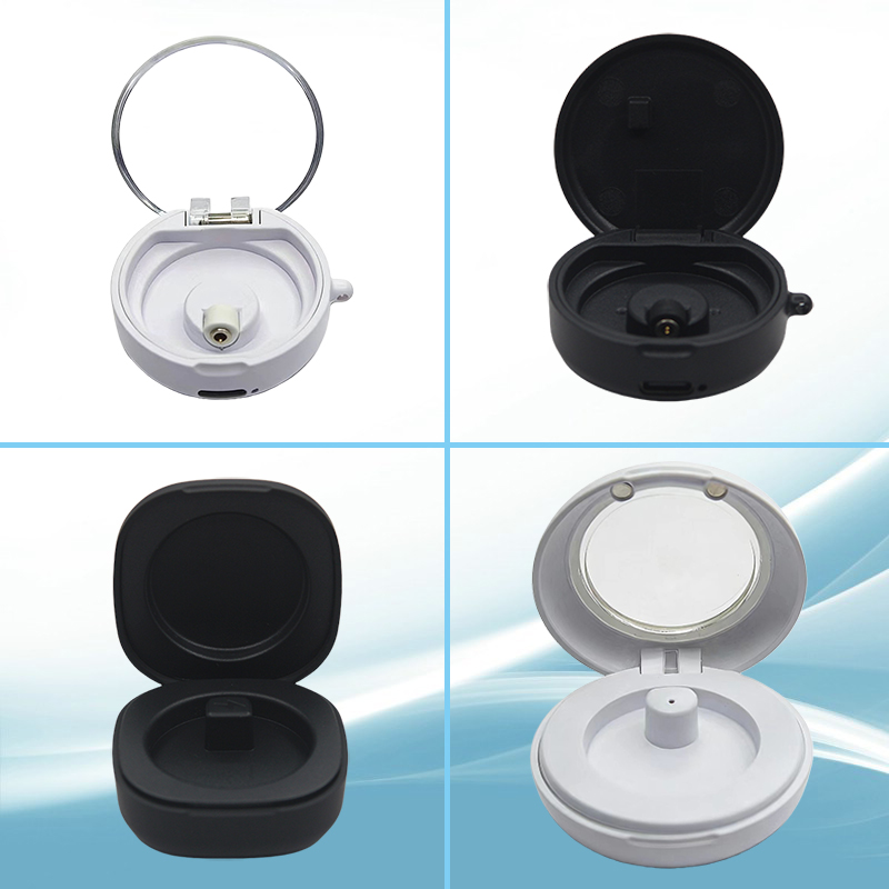 Magnetic Case Smart - Akıllı Yüzük Manyetik Şarj Kutusu Siyah/Beyaz
