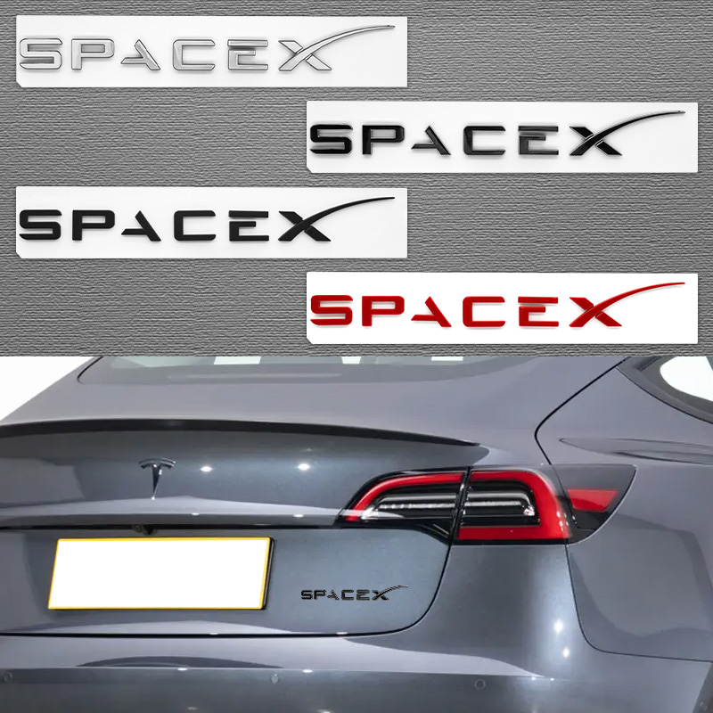 Tesla Tablet Accessories - 3D ABS Logo Harfler Araba Gövde