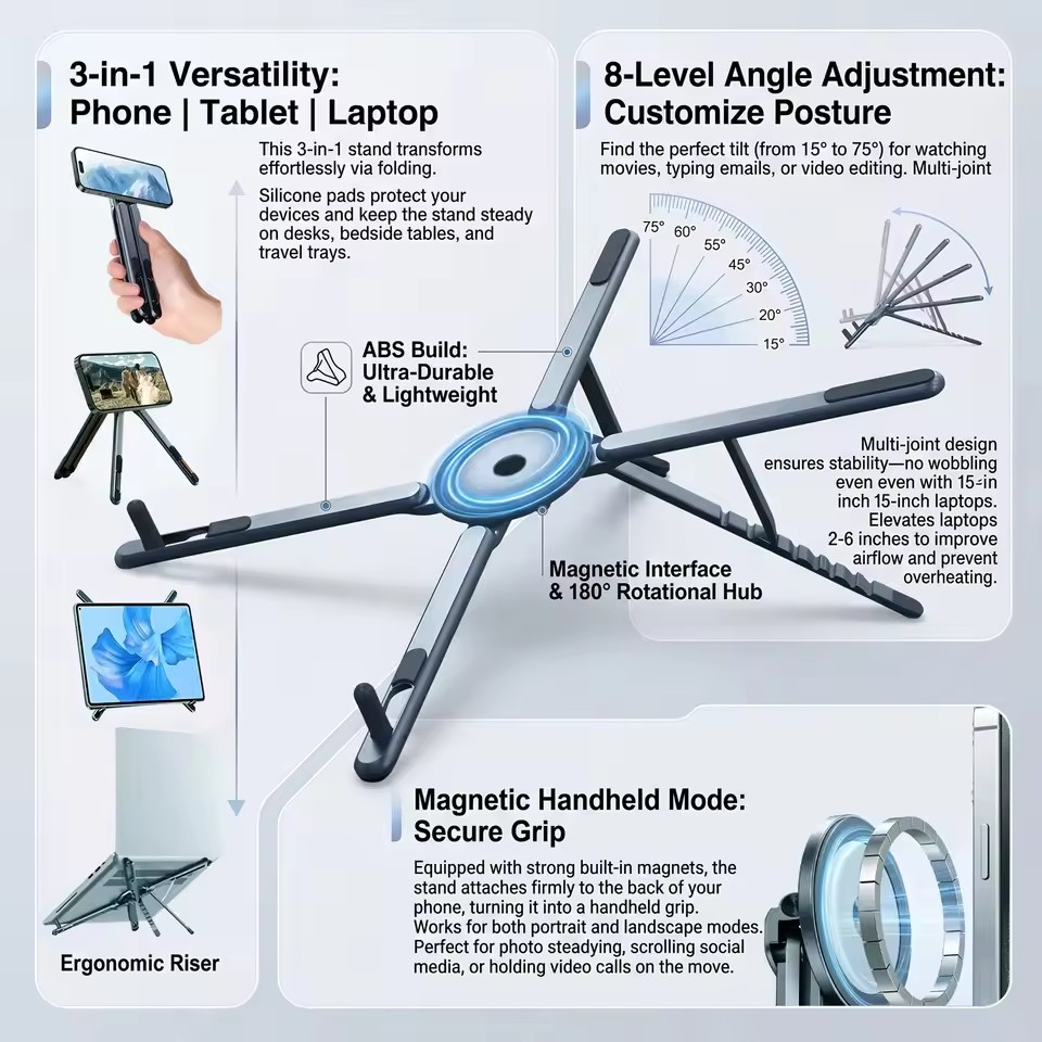 Taşınabilir Manyetik Telefon T - Tablet Stand Accessories incelemesi ve fiyatı