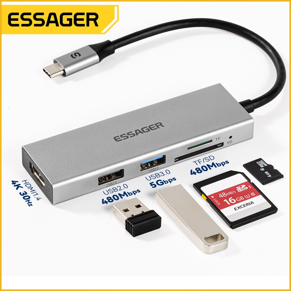 Essager 5 in 1 USB C HUB HDMI- - Hdmi Adapter Tablet incelemesi ve fiyatı